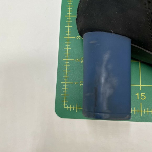 Camper Myriam Ankle Boots 37 7 Perforated Black Navy Blue Heel Mod Booties - Picture 8 of 12